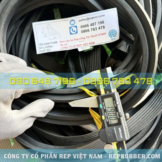 Rubber gasket TG 19×25 for D1800 sewer pipe