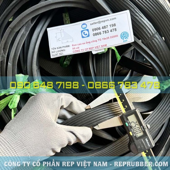 Rubber gasket TG 19×25 for D2000 sewer pipe