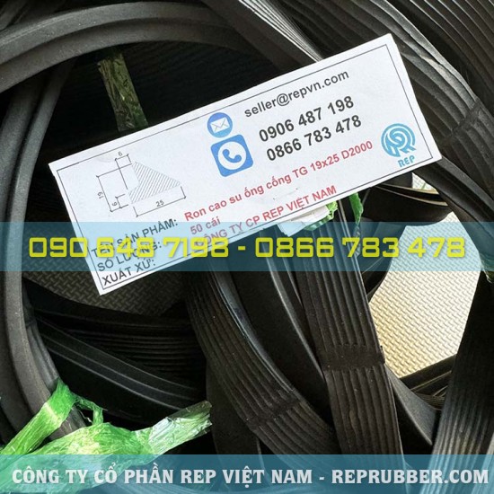 Rubber gasket TG 19×25 for D2000 sewer pipe
