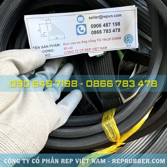 Rubber gasket TG 19×25 for D2000 sewer pipe