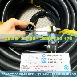 EPDM E-shaped rubber gasket 26x26x2