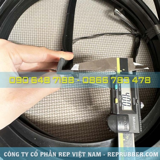 EPDM L-shaped rubber gasket 15x15x4
