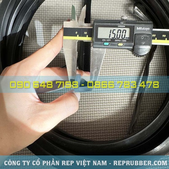 EPDM L-shaped rubber gasket 15x15x4