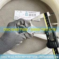 White P-shaped silicone gasket 40x22x2