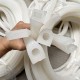 White heat-resistant silicone gasket U-shape, D-shape
