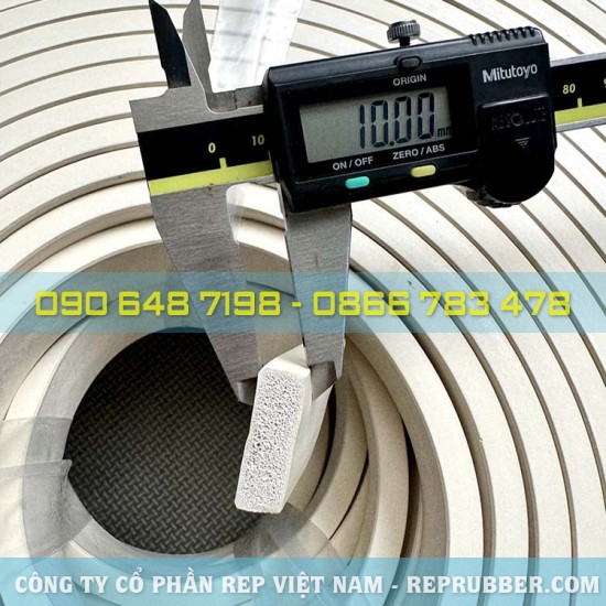 White epdm foam rubber gasket 10x30
