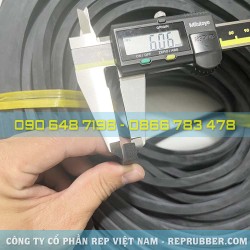Rectangular foam rubber gasket 6x8