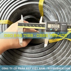 Rectangular foam rubber gasket 10x60