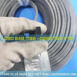 Rectangular foam rubber gasket 6x15