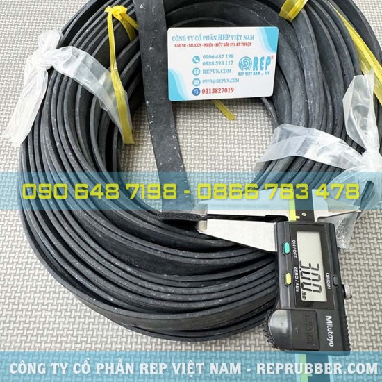 Rectangular foam rubber gasket 3x20