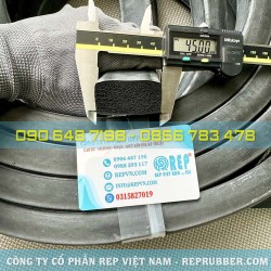 Rectangular foam rubber gasket 25x45