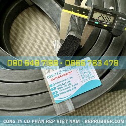 Rectangular foam rubber gasket 25x45