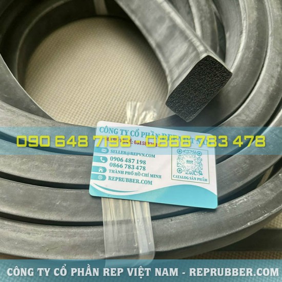 Rectangular foam rubber gasket 25x45