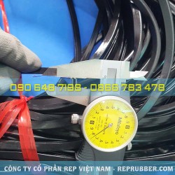 EPDM U-shaped rubber gasket 4x6x1, slot 2 mm