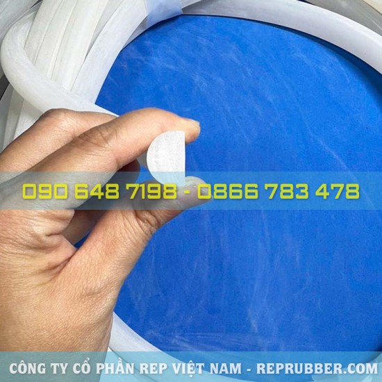 Silicone D-shaped gasket 10x15 – Excellent sealing, soundproof, and heat resistant