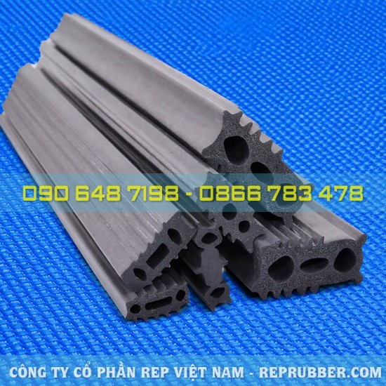 Weather foam rubber strip for windows