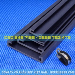 U-shaped rubber gasket for sealing edges of metal, glass, and plastic