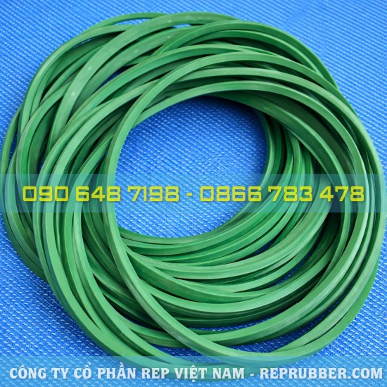 Green rectangular silicone gasket – Excellent sealing, high durability, custom made