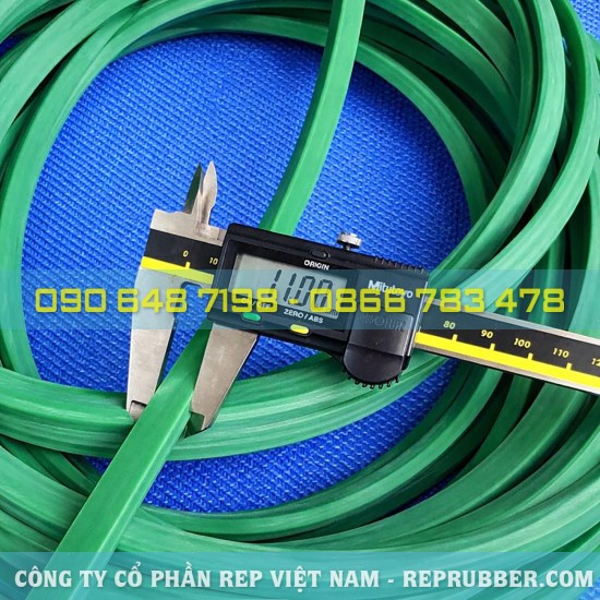 Green rectangular silicone gasket – Excellent sealing, high durability, custom made