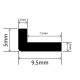 L-shaped EPDM rubber seal (10x15x2) – great price, custom-manufactured.