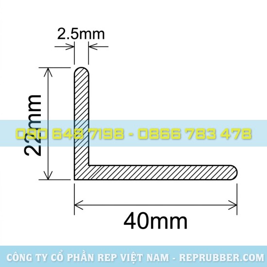 L-shaped EPDM rubber seal (10x15x2) – great price, custom-manufactured.