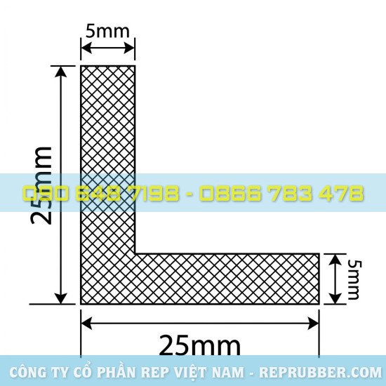 L-shaped EPDM rubber seal (10x15x2) – great price, custom-manufactured.