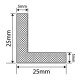 L-shaped EPDM rubber seal (10x15x2) – great price, custom-manufactured.