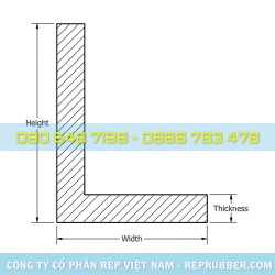 L-shaped EPDM rubber seal (10x15x2) – great price, custom-manufactured.