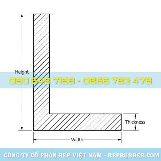 L-shaped EPDM rubber seal (10x15x2) – great price, custom-manufactured.