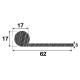 P-profile rubber gasket (100x30x10) offering high load-bearing capacity, vibration resistance, and effective shock absorption