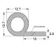P-profile rubber gasket (100x30x10) offering high load-bearing capacity, vibration resistance, and effective shock absorption