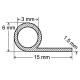 P-profile rubber gasket (100x30x10) offering high load-bearing capacity, vibration resistance, and effective shock absorption