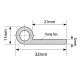 P-profile rubber gasket (100x30x10) offering high load-bearing capacity, vibration resistance, and effective shock absorption