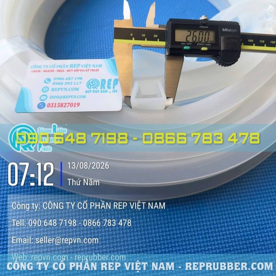 White U-shaped silicone gasket (26x16x2.5) – select the correct size for a perfect fit