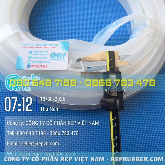 White U-shaped silicone gasket (26x16x2.5) – select the correct size for a perfect fit