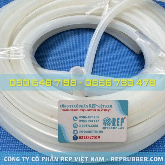 White silicone tubing (12x18) manufactured and precision-processed to specifications