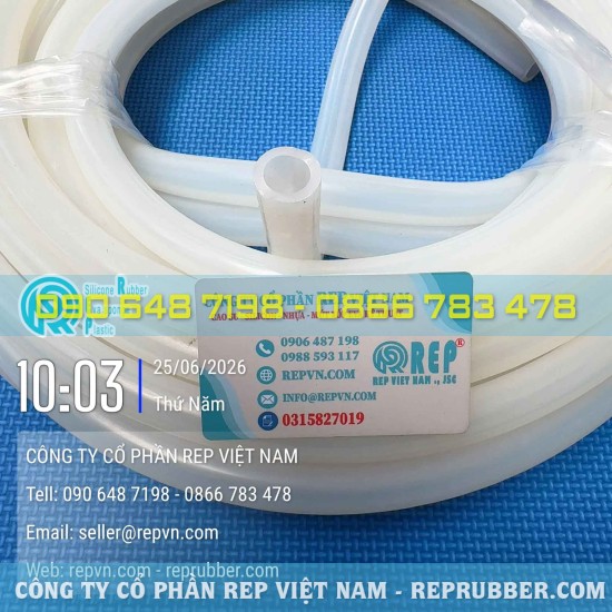 White silicone tubing (12x18) manufactured and precision-processed to specifications