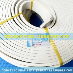 Rectangular white sponge rubber seal (10x50) for effective sealing and gap filling