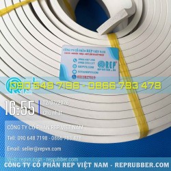 Rectangular white sponge rubber seal (10x50) for effective sealing and gap filling