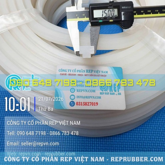 Heat-resistant white T-shaped silicone gasket (15x12x8) for effective gap sealing