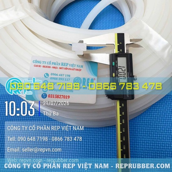 Heat-resistant white T-shaped silicone gasket (15x12x8) for effective gap sealing