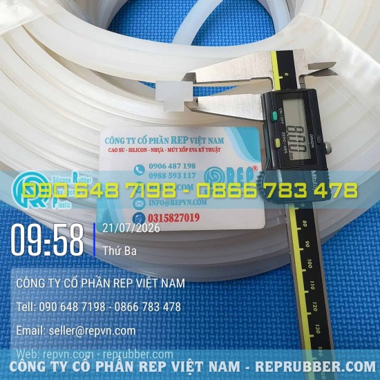 Heat-resistant white T-shaped silicone gasket (15x12x8) for effective gap sealing