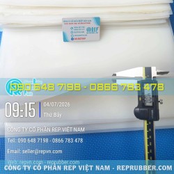 Heat-resistant white silicone sheet, available in various thicknesses and sizes