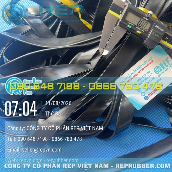 EPDM rubber U-channel seal 4x23x1 with 2mm gap