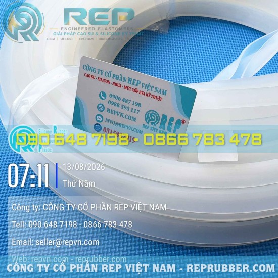 White silicone rubber U channel seal 26x16x2.5, 21mm gap