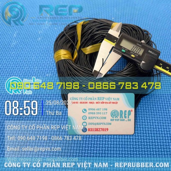 EPDM rubber seal D1 – 1mm Round rubber profile