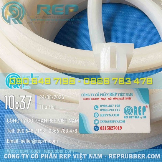 White silicone T-Profile gasket 38x26.5x9 – Custom silicone rubber profile