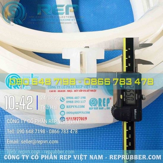 White silicone T-Profile gasket 38x26.5x9 – Custom silicone rubber profile
