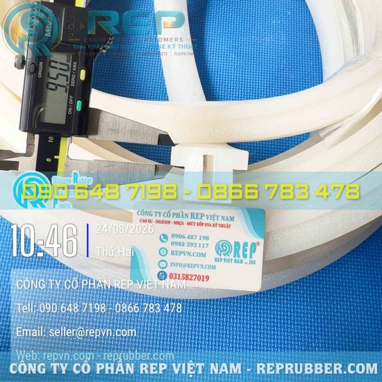 White silicone T-Profile gasket 38x26.5x9 – Custom silicone rubber profile