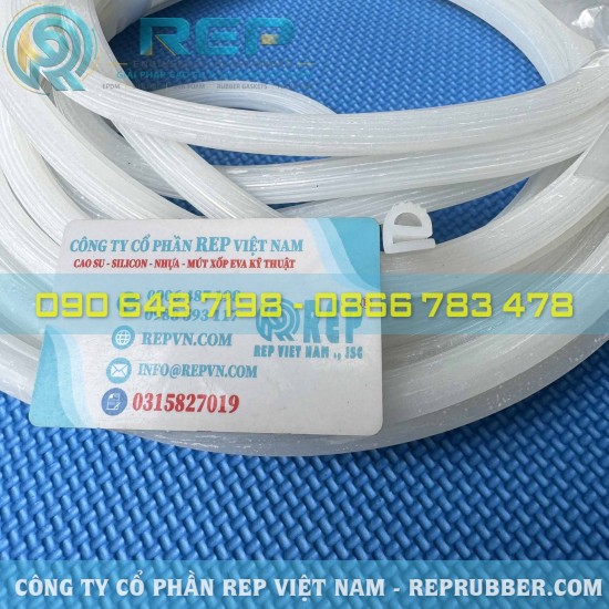 11x11x2 White E-Profile silicone hasket - Custom silicone seal